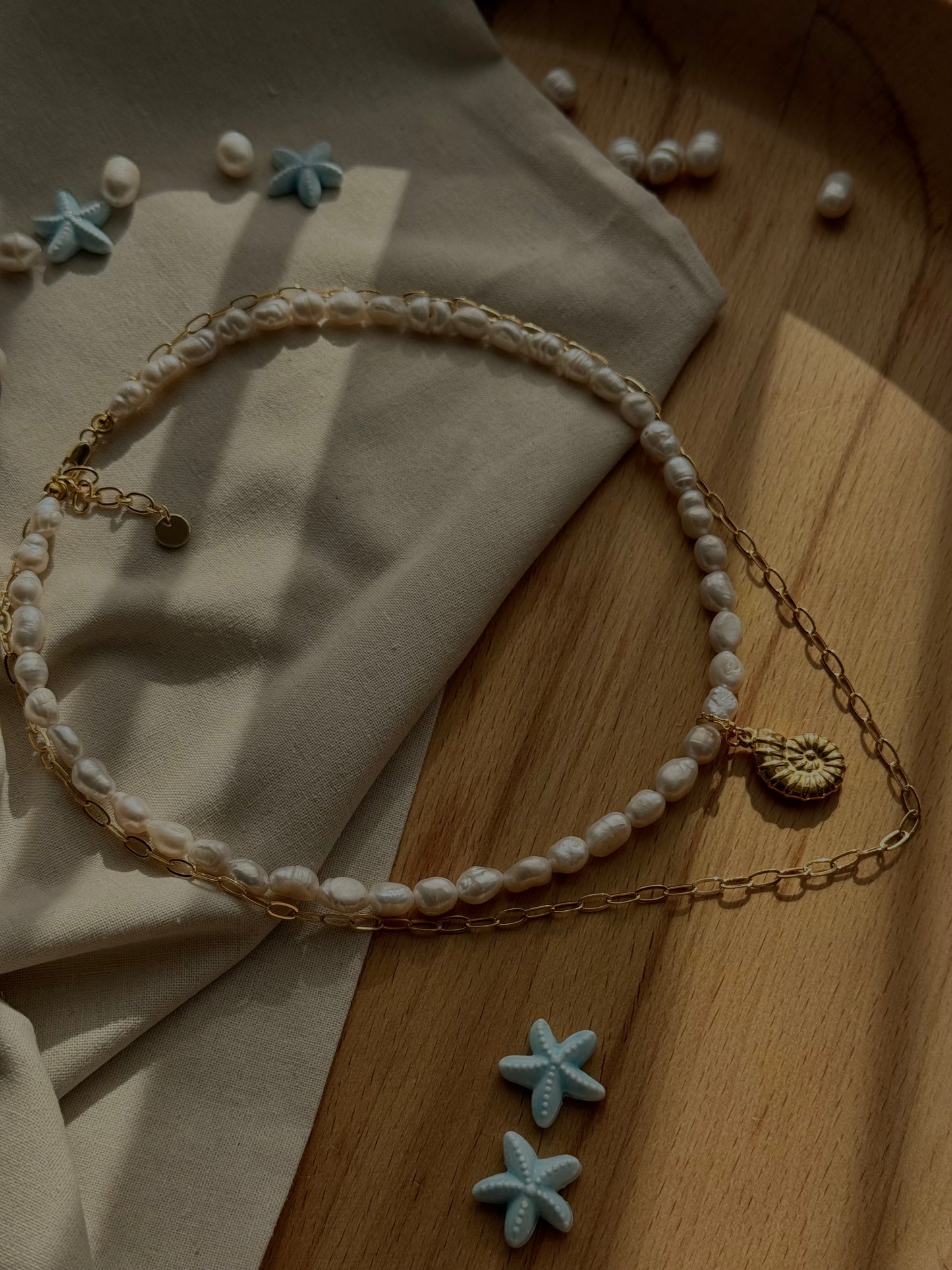 Ocean Pearl Choker with chain