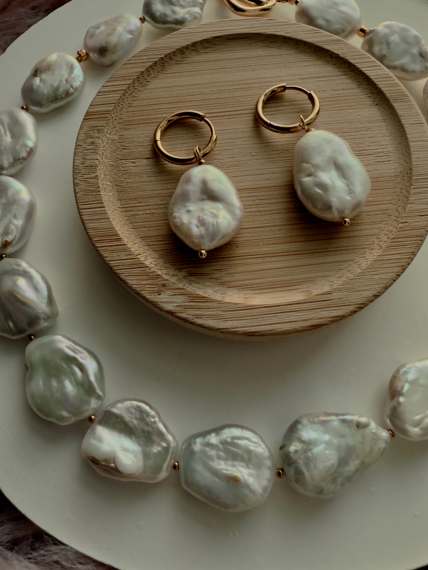 Gilded Pearl earrings