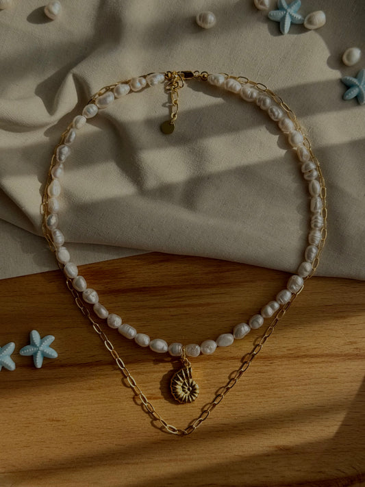 Ocean Pearl Choker with chain